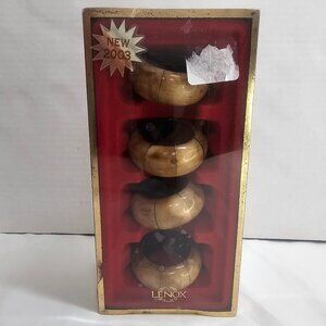 Lenox Winter Greeting Everyday Napkin Rings Set of 4 6237473 Holidays xmas